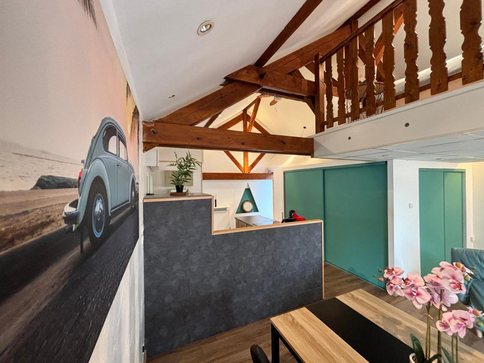 Mini-Loft, Terrasse 24M2, Internet Haut-Debit, Garage Prive Et Place De Parking Audincourt Exterior foto